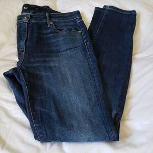 3x1 Medium Wash Distressed Busted Knee Skinny Jeans, Size 25